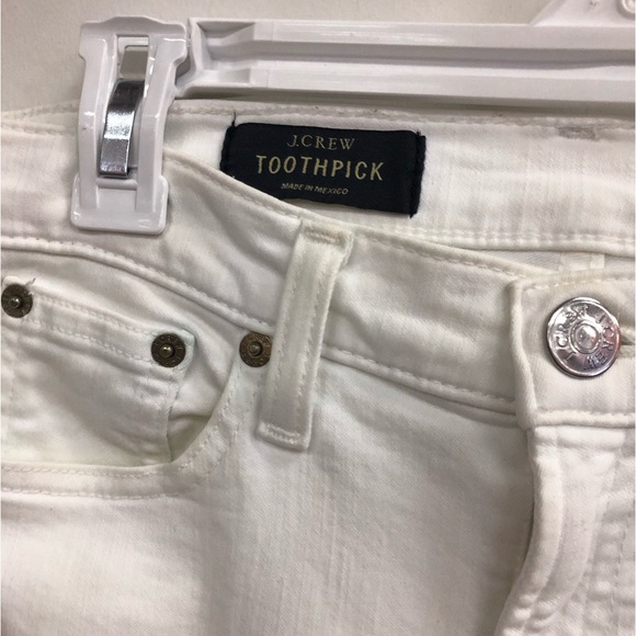 J CREW TOOTHPICK ANNKLE SKINNY OFF WHITE JEANS IN SIZE 25 - Picture 7 of 9